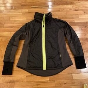 THE NORTH FACE Women's Size XL Vidali Hybrid Jacket Fleece-Lined Black Neon